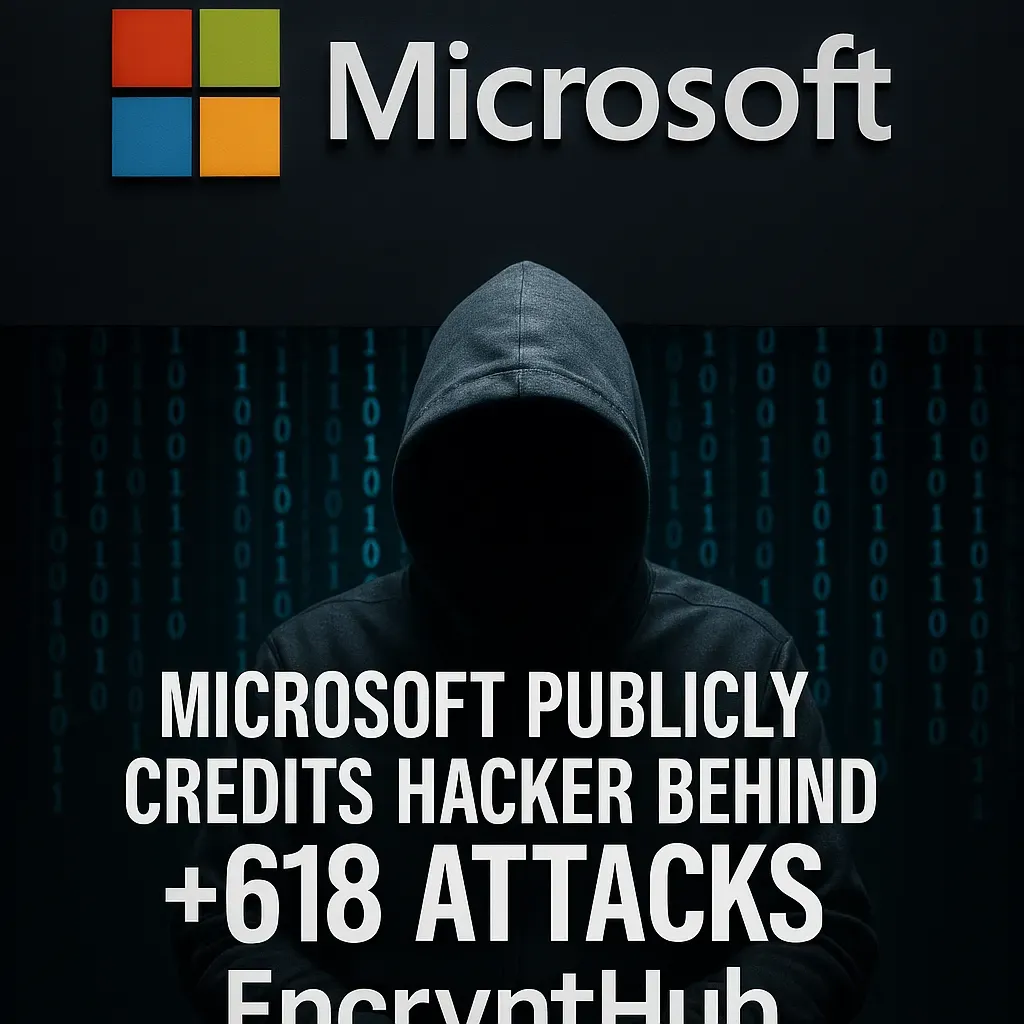 Microsoft Publicly Credits Hacker Behind 618+ Attacks—EncryptHub Exposed as Dual-Use Operator