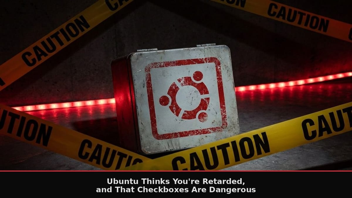 Ubuntu Thinks You're Retarded, and That Checkboxes Are Dangerous