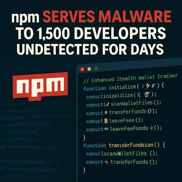 AI-Generated npm Wallet Drainer Exposes Supply Chain Catastrophe