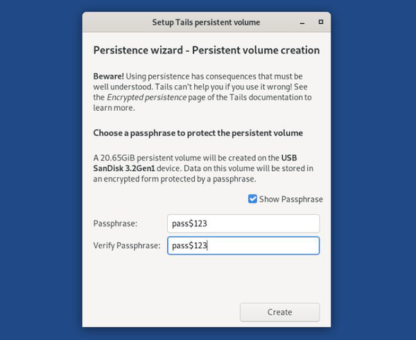 Tails Persistent Volumes: LUKS Configuration for Plausible Deniability