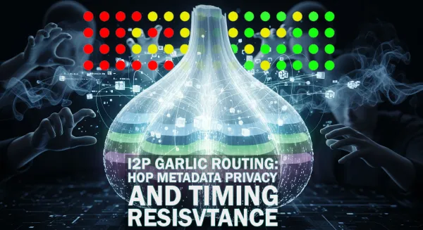 I2P Garlic Routing: Hop Metadata Privacy and Timing Resistance